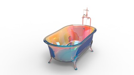 3d illustration of the bath
