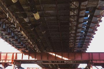 Bridge construction over the river