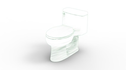 3d illustration of the toilet