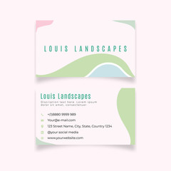 Fototapeta premium Business card beauty abstract Pink green template