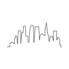 Modern City skyline . city silhouette. vector illustration in flat design