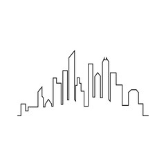 Modern City skyline . city silhouette. vector illustration in flat design