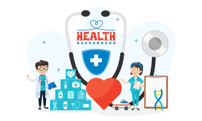 Health Care Concept With Characters