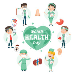 Health Care Concept With Characters