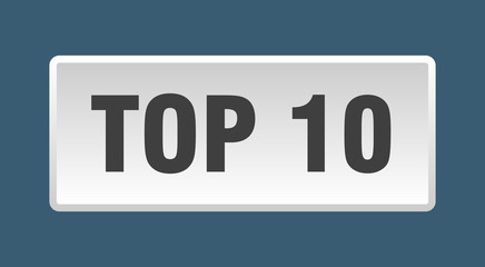 top 10 button. top 10 square white push button