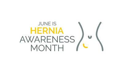 Vector illustration on the theme of National Hernia awareness month Observed each year during April.