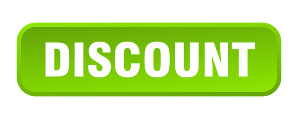 discount button. discount square 3d push button