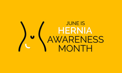 Vector illustration on the theme of National Hernia awareness month Observed each year during April.