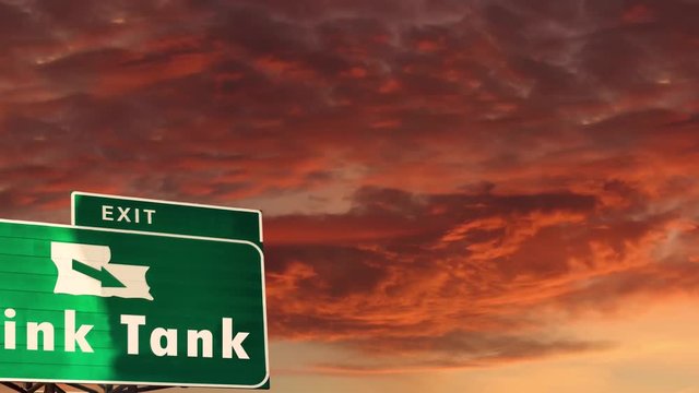 Street Sign the Way to Think Tank