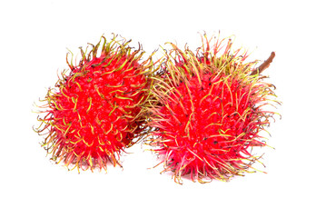 rambutan sweet delicious fruit an isolated on white background