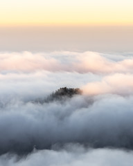 storm clouds over the mountains