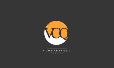 Letter VCQ minimal elegant monogram art logo. Outstanding professional trendy awesome artistic initial based Alphabet icon logo. Premium Business logo