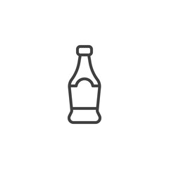Bottle of Ketchup line icon. linear style sign for mobile concept and web design. Mayonnaise sauce bottle outline vector icon. Symbol, logo illustration. Vector graphics