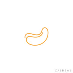 Cashew. Outline style