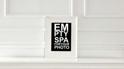 Table background of free space and wall background 