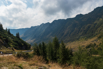 mountain landscape in summer romania transfagarasan