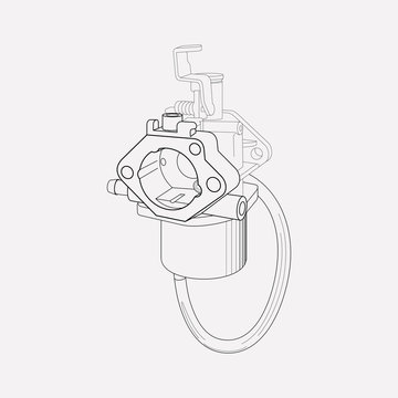 Carburetor icon line element. Vector illustration of carburetor icon line isolated on clean background for your web mobile app logo design.