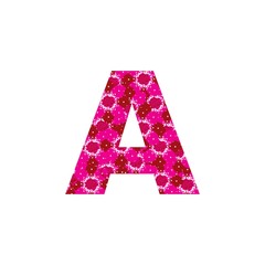A letter. Flower capital alphabet. Vector illustration. Floral alphabet.
