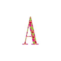 A letter. Flower capital alphabet. Vector illustration. Floral alphabet.

