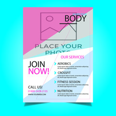 Fitness Flyer Template for shape  your body slogan
