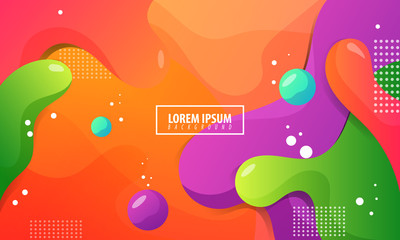 Abstract colorful flow shapes background design. Perfect for Wallpaper, Banner, Background, Card, Book Illustration, landing page, gift, cover, flyer, report, bussiness, social media ect.