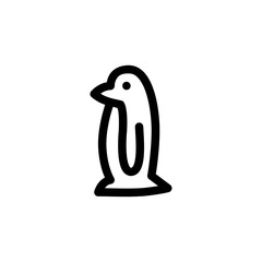 Penguin Ocean Animal Outline Icon Logo Vector Illustration
