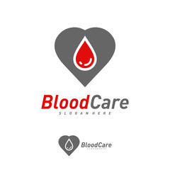 Blood love logo vector template, Creative Blood logo design concepts