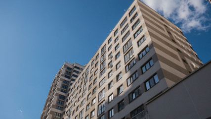 Fototapeta premium facade of a residential building low angle view
