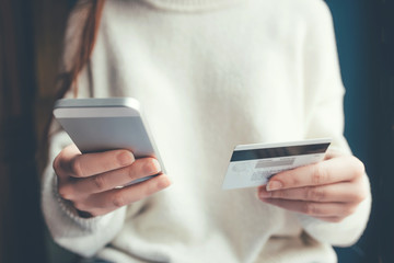 Online payments without leaving your home. The concept of isolation.