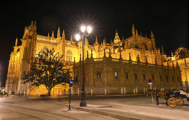View of Seville Cathedral with the Giralda in the background