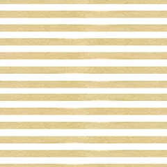 Papier Peint photo autocollant Rayures horizontales Modèle sans couture aquarelle dessinés à la main avec des rayures abstraites de couleur beige isolé sur fond blanc. Bon pour le textile, le fond, le papier d& 39 emballage, etc.