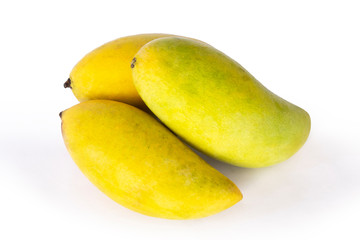 Fresh mango isolated photography on white background