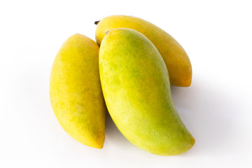 Fresh mango isolated photography on white background