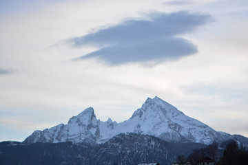 Fototapeta na wymiar View of Berchtesgaden on the Watzmann