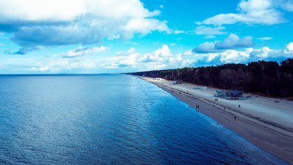 Aerial View to the Jurmala Sandy Beach, Latvia