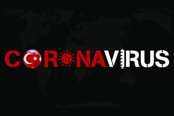 Fototapeta na wymiar China flag on the map. Epidemic covid-2019. World problem, virus spread. Coronavirus quarantine.