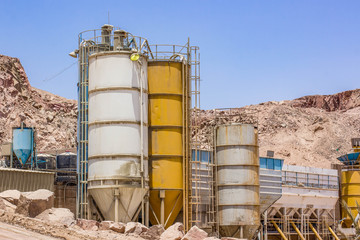 desert mine quarry factory abandoned industrial object pollution global warming and climate changes concept outdoor photography in Middle East