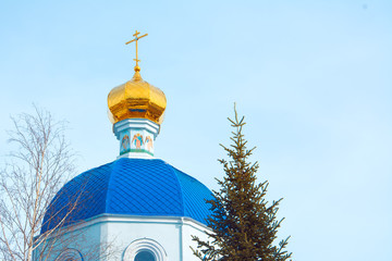Dome of the temple, religion, Orthodoxy, blue sky, Orthodox holidays,