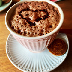 cup of coffee with chocolate