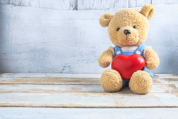 .Valentine's Day Teddy Bear with heart