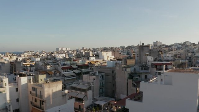 aerial view of zea city in greece