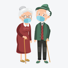 Health Concept Of People Wearing Medical Masks