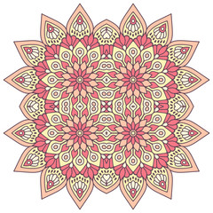 Fototapeta na wymiar Vector colorful Mandala