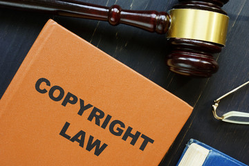 Conceptual photo is showing printed text copyright law