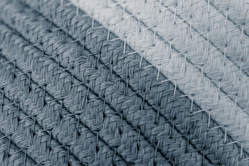 Macro abstract of woven basket. High level of details in monochrome