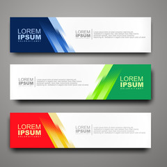 Vector abstract web banner design template with halftone pattern.