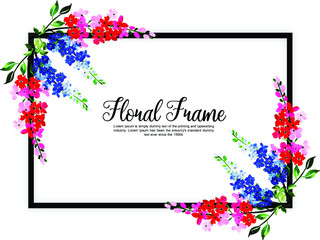 Watercolor Floral Frame Multi-Purpose Background