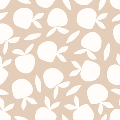 Stoffe zum Nähen Flat vector seamless pattern. Food abstract drawing shapes. Trendy home decor design element