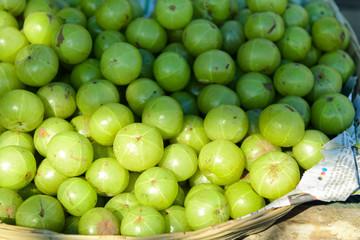 Indian gooseberry isolated on white background
