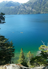 lake and mountains